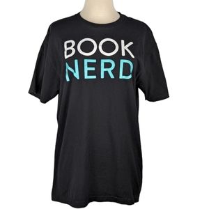 Book Nerd Graphic T-shirt Top L